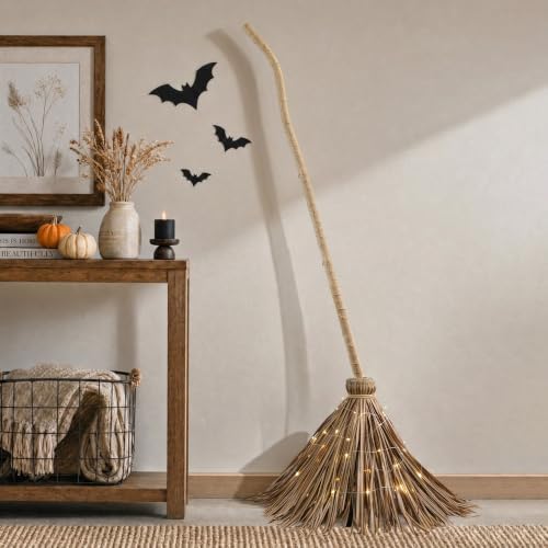 Halloween Decorations – 4.5FT Light Up Witch Broom - Image 6