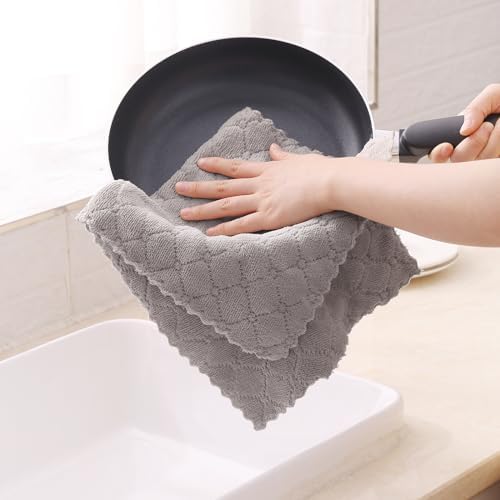 Homaxy 12 Pack Super Soft Absorbent Dish Towels - Image 4