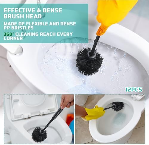 Roshtia 12 Sets Toilet Brush and Holder Set - Image 5