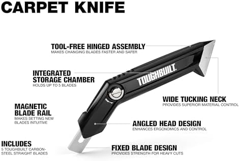 ToughBuilt - Carpet Knife, Quick-Change Utility Knife, TB-H4-11-CK - Image 3