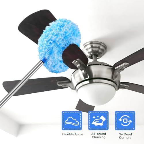 Ceiling Fan Cleaner Duster Reusable Microfiber Ceiling Fan Blade Cleaner - Image 2