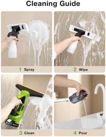 TaskStar Window Vacuum Squeegee Cordless: Electric Window Cleaner Tool - Image 6