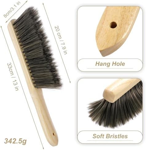 Rbenxia Wooden Handle Bench Brushes Soft Household Dust Cleaning Brushes - Image 2