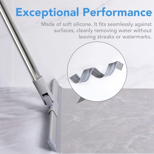 DrDirt Floor Squeegee | 120cm/47in Silicone Magic Broom - Image 3