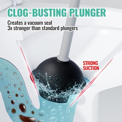 3 in 1 Toilet Brush and Plunger Set - Image 3