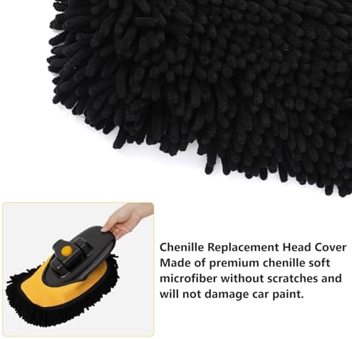 Car Wash Brush Replacement Head Cover, Soft Microfiber Car Wash Mop Head - Image 5