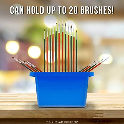 U.S. Art Supply 12-Hole Multi-Function Plastic Paint Brush Cleaner Set - Image 3