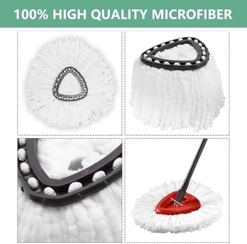 5 Pack O-Cedar Spin Mop Head Replacements, 100% Microfiber, Compatible - Image 3