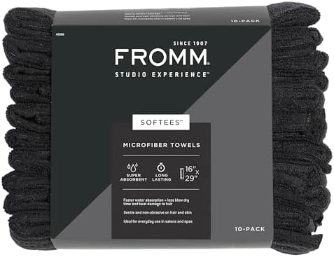 Fromm Softees Microfiber Salon Hair Towels, Fast-Drying by Fromm