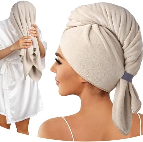Umisleep Microfiber Hair Towel, Soft Anti-Frizz by Umisleep