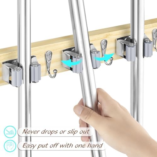 OUTNILI Mop and Broom Holder Wall Mount - Image 2
