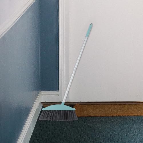 Indoor Dust Broom with Long Handle, Large Angle Plastic Sweeping Broom - Image 4