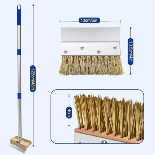 Pizza Oven Brush with 46in Handle and Scraper - Image 6