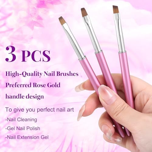 3Pcs Nail Clean Up Brushes, Nail Brushes - Image 2