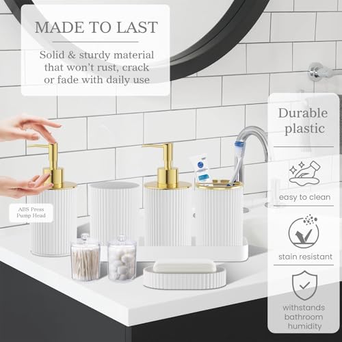 White Bathroom Accessories Set - Image 3