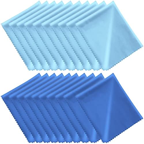 Microfiber Cleaning Cloths 20 Pack in Individual Vinyl Pouch, CKANDAY Glasses by CKANDAY