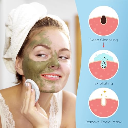 GAINWELL 50-Count Compressed Facial Sponges, Exfoliating Mask, Makeup Removal - Image 6