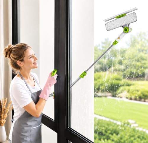 ORIXA U Shaped Window Cleaner for Outside Windows, Extendable Telescopic Pole by ORIXA