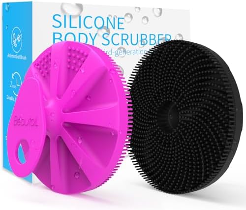 Silicone Body Scrubber, BEAUTAIL Gentle Exfoliating Brush by BEAUTAIL
