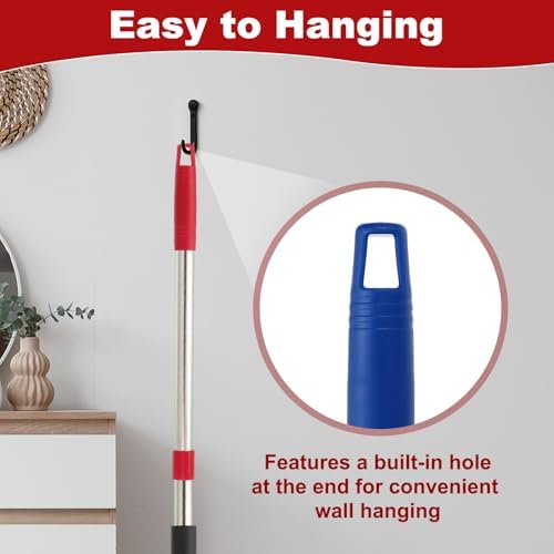 uxcell Spin Mop Replacement Handle 4 Section 30"-to-58 Blue - Image 4