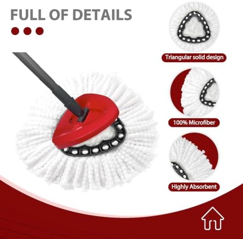 Spin Mop Replacement Heads, 4 Pack Compatible - Image 4