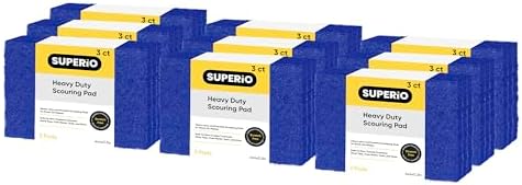 Scouring Pad Non-Scratching Scrubber Non-Scratch Cleaning Scrub Pads Heavy Duty by Superio