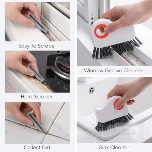 2PCS Groove Cleaning Brush 2 in 1 Window Track Cleaner Crevice Clean Brush - Image 5