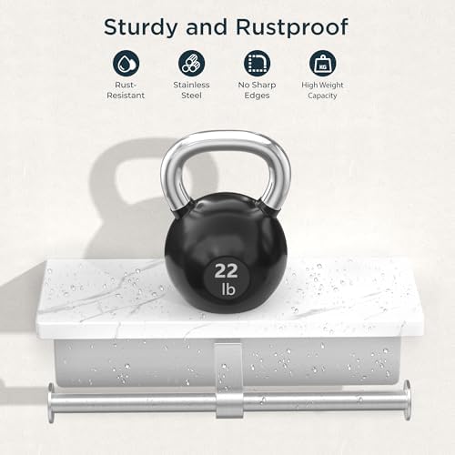 FORIOUS Double Marble Toilet Paper Holder - Image 6