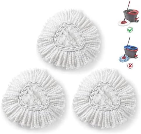 BonusLife 3-Pack Mop Head for O-Ceda EasyWrin Spin Mop Refill 1-Tank System by BonusLifeInc