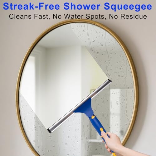 Swivel Shower Squeegee for Glass Doors, All-Purpose Anti-Slip Window Squeegee - Image 5