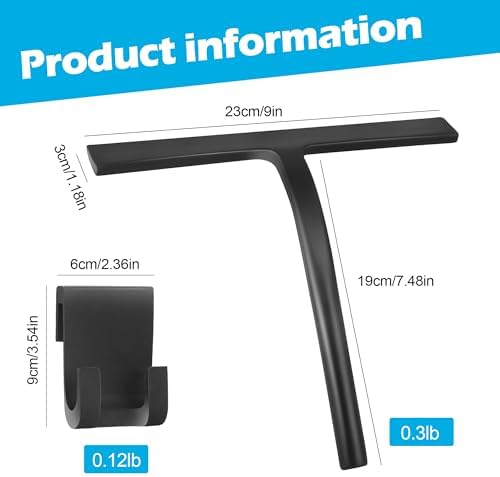 Shower Squeegee for Glass Doors, Mirror Window Tile Scrubber Cleaner - Image 4