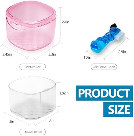 Travel Denture Case Denture Soaking Container - Image 2