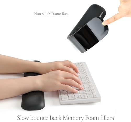 UnivoColors Design-Wave Keyboard Wrist Rest, Artificial Sheepskin+Memory - Image 4