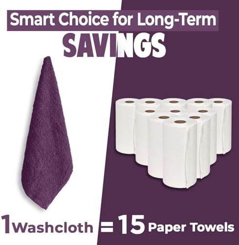 DAN RIVER 12 Pack Cotton Wash Cloths Set - Image 6