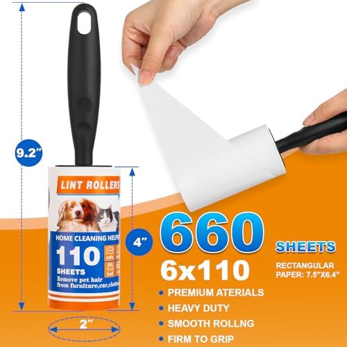 Lint Roller, Extra Sticky, 660 Sheets - Image 2