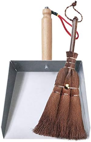 Mini Metal Dustpan and Brush Set by OakartHome
