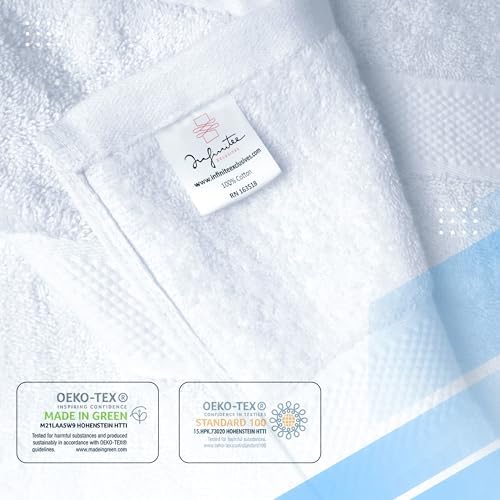 Infinitee Xclusives 100% Cotton Bath Towel Set – 8 Piece Bathroom Towel Set - Image 5