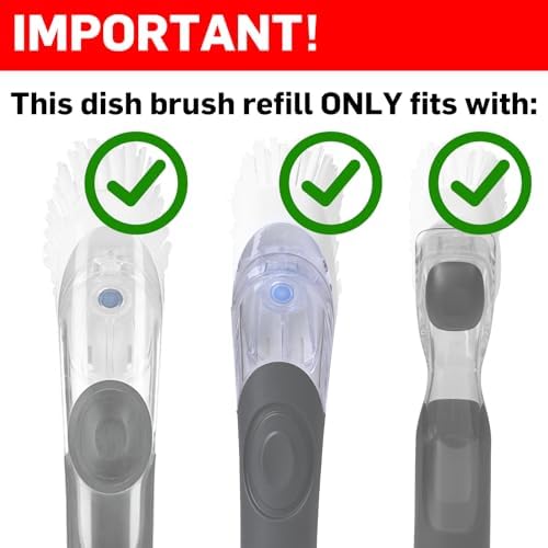 Dish Brush Refill, 4 Pack Dish Brush Replacement Head - Image 2