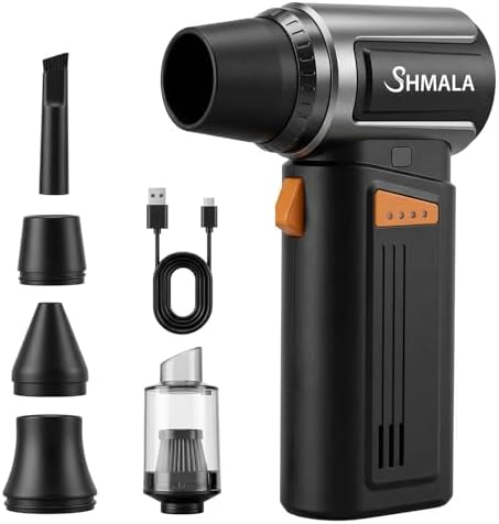 150000RPM 2 in 1 Air Duster & Vacuum, Cordless Electric Compressed Air Duster by SHMALA