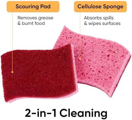 Non-Scratch Cellulose Sponge Kitchen Scrub Sponge - Image 3