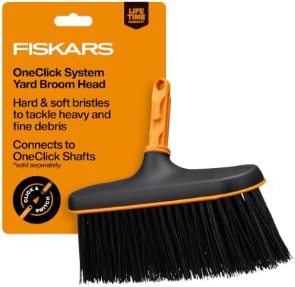 Fiskars OneClick Space-Saving Yard Push Broom Head by Unknown