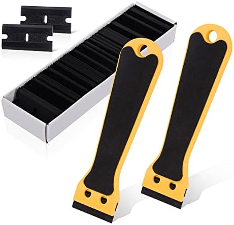 EHDIS 2pcs Plastic Razor Scraper 6-inch Long Handle Adhesive Remover Tool by EHDIS