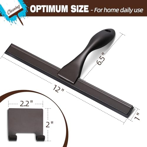 NETANY Shower Squeegee, 12-Inch Bronze Squeegee, All-Purpose Stainless Steel - Image 2