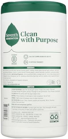 Seventh Generation Multi-Surface Cleaning Wipes, Lemon Zest Scent, Cuts Grease - Image 2