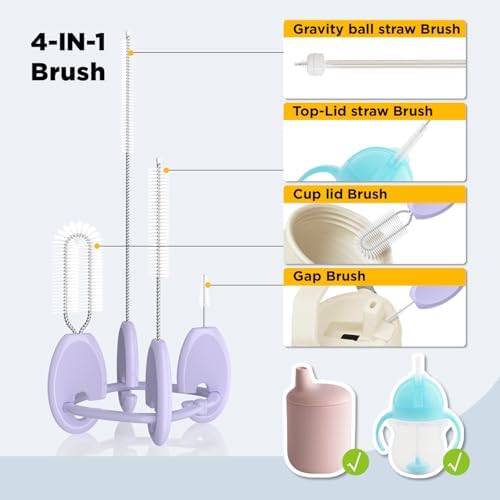Straw Cleaner Brush Set for Baby Bottles, 4-in-1 - Image 3
