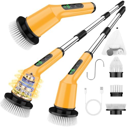 Electric Spin Scrubber for Bathroom, Shower Scrubber by CTMAST