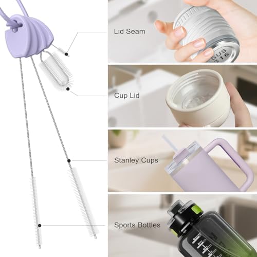 YOTIME 4in1 Straw Cleaner Brush Set, Reusable Standing Straw Brushs - Image 5