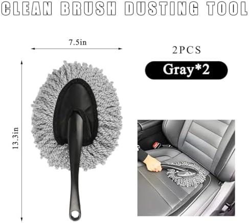 KVAEY 2 PCS Car Dash Duster Brush, Super Soft Microfiber Multi-Functional Car - Image 2