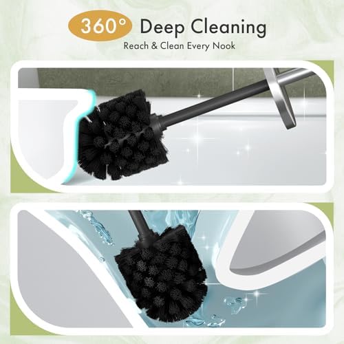 Toilet Bowl Brush and Holder Set 3 Pack - Image 3