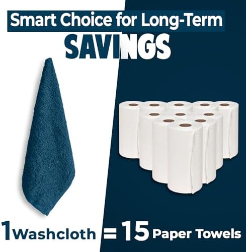 DAN RIVER 12 Pack Cotton Wash Cloths Set - Image 6